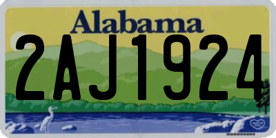 AL license plate 2AJ1924