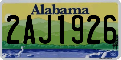 AL license plate 2AJ1926