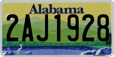 AL license plate 2AJ1928