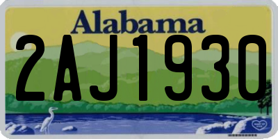 AL license plate 2AJ1930