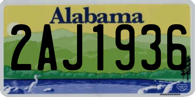 AL license plate 2AJ1936