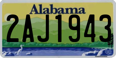 AL license plate 2AJ1943