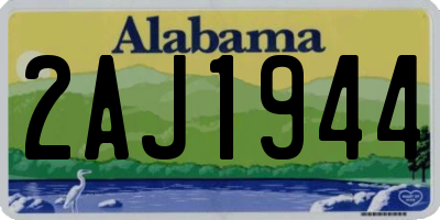 AL license plate 2AJ1944