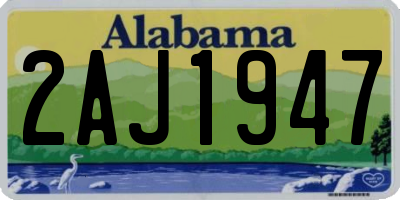 AL license plate 2AJ1947