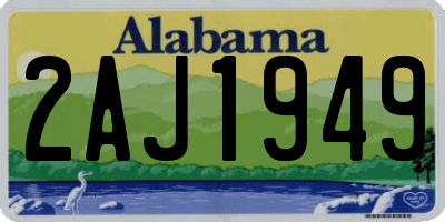 AL license plate 2AJ1949