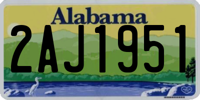 AL license plate 2AJ1951