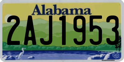 AL license plate 2AJ1953