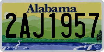 AL license plate 2AJ1957