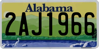 AL license plate 2AJ1966