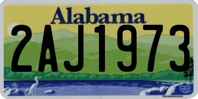 AL license plate 2AJ1973