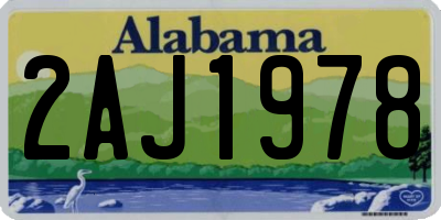 AL license plate 2AJ1978