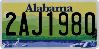 AL license plate 2AJ1980
