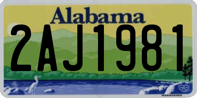AL license plate 2AJ1981