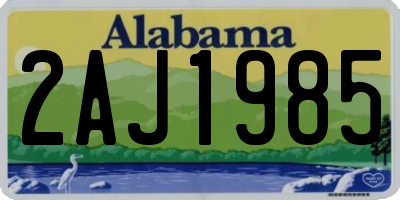 AL license plate 2AJ1985