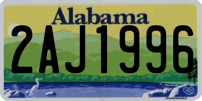 AL license plate 2AJ1996