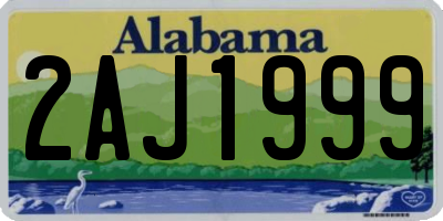 AL license plate 2AJ1999