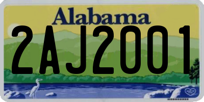 AL license plate 2AJ2001