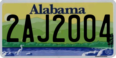 AL license plate 2AJ2004