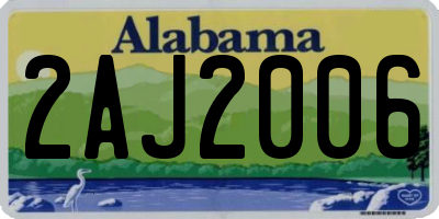 AL license plate 2AJ2006