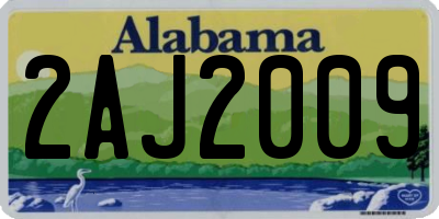 AL license plate 2AJ2009