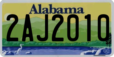 AL license plate 2AJ2010