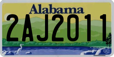 AL license plate 2AJ2011