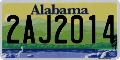 AL license plate 2AJ2014