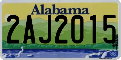 AL license plate 2AJ2015