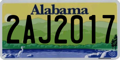 AL license plate 2AJ2017