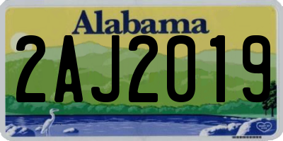 AL license plate 2AJ2019