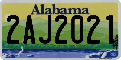 AL license plate 2AJ2021