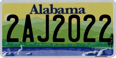 AL license plate 2AJ2022