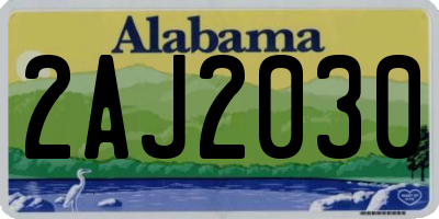 AL license plate 2AJ2030