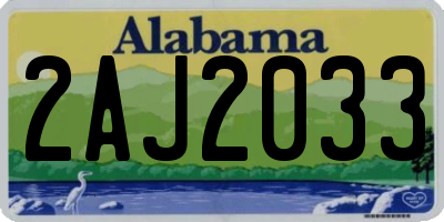 AL license plate 2AJ2033