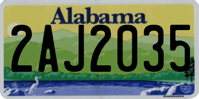 AL license plate 2AJ2035