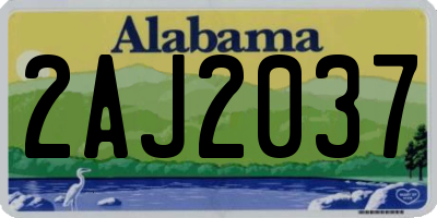 AL license plate 2AJ2037