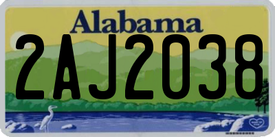 AL license plate 2AJ2038