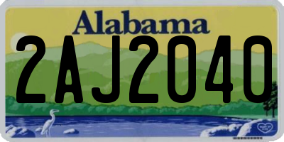 AL license plate 2AJ2040