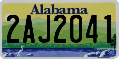 AL license plate 2AJ2041