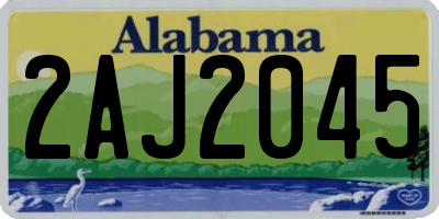 AL license plate 2AJ2045
