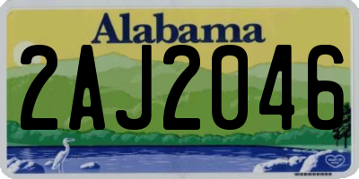 AL license plate 2AJ2046
