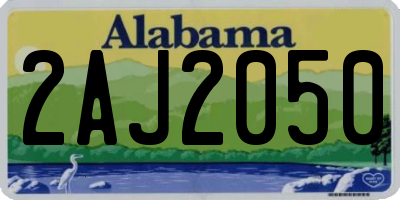 AL license plate 2AJ2050