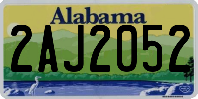 AL license plate 2AJ2052