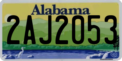 AL license plate 2AJ2053