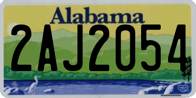 AL license plate 2AJ2054