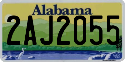 AL license plate 2AJ2055