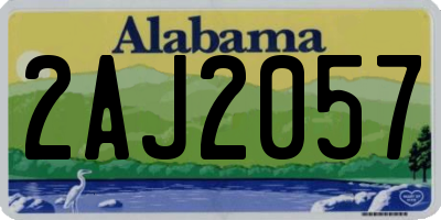 AL license plate 2AJ2057