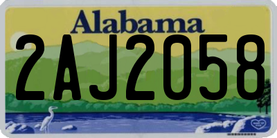 AL license plate 2AJ2058