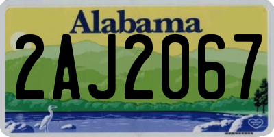 AL license plate 2AJ2067