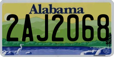 AL license plate 2AJ2068